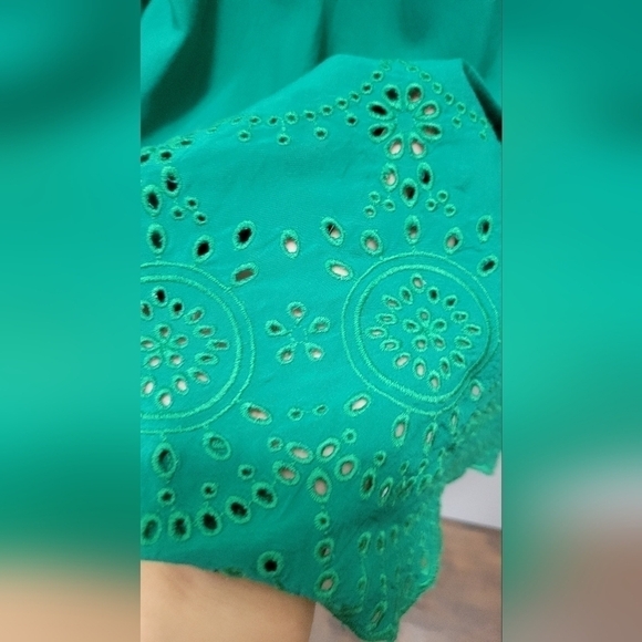 Knox Rose Green Summer Dress Size M V-Neck Knee Length - Picture 5 of 10